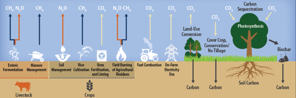 Источники выбросов парниковых газов